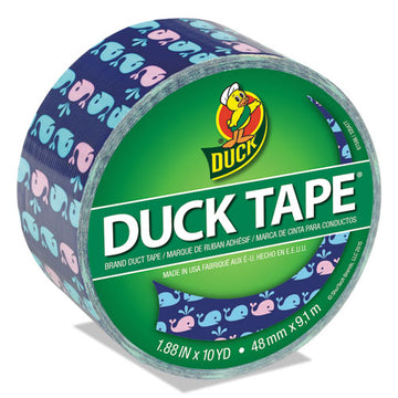 Duck® Colored Duct Tape, 3" Core, 1.88" X 10 Yds, Blue-pink Whale Of Time freeshipping - TVN Wholesale